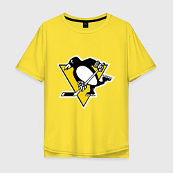 Футболка оверсайз мужская Pittsburgh Penguins, цвет: желтый