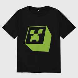 Футболка оверсайз мужская Green Creeper, цвет: черный