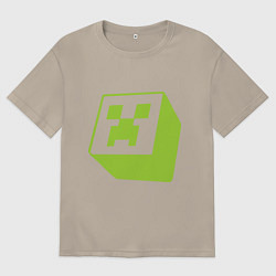 Футболка оверсайз мужская Green Creeper, цвет: миндальный