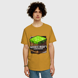 Футболка оверсайз мужская Minecraft: Pocket Edition, цвет: горчичный — фото 2
