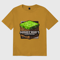Футболка оверсайз мужская Minecraft: Pocket Edition, цвет: горчичный