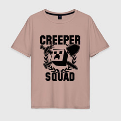 Мужская футболка оверсайз Creeper Squad