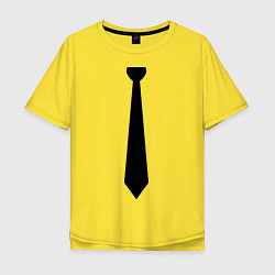 Футболка оверсайз мужская Галстук, цвет: желтый