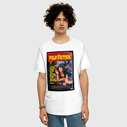 Футболка оверсайз мужская Pulp Fiction Cover, цвет: белый — фото 2