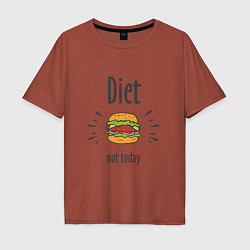 Мужская футболка оверсайз Diet. Not Today