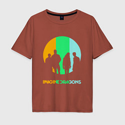 Футболка оверсайз мужская Imagine Dragons: Evolve, цвет: кирпичный