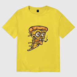 Футболка оверсайз мужская Crazy Pizza, цвет: желтый