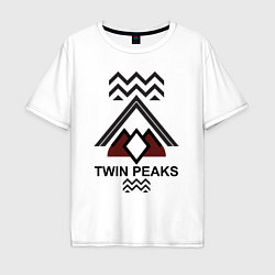 Футболка оверсайз мужская Twin Peaks House, цвет: белый