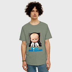 Футболка оверсайз мужская Boss Baby, цвет: авокадо — фото 2