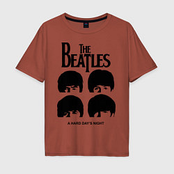 Футболка оверсайз мужская A Hard Days Night, цвет: кирпичный