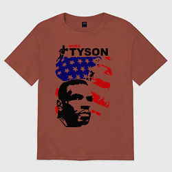 Футболка оверсайз мужская Mike Tyson: USA Boxing, цвет: кирпичный