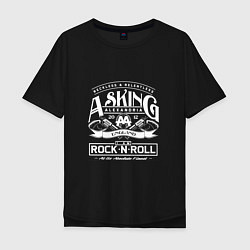 Футболка оверсайз мужская Asking Alexandria: Rock'n'Roll, цвет: черный