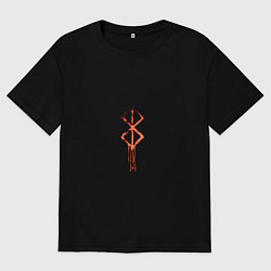 Мужская футболка оверсайз Берсерк Клеймо символ