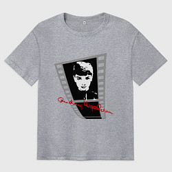 Мужская футболка оверсайз Одри Хопберн актриса