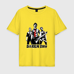 Футболка оверсайз мужская Группа Green Day, цвет: желтый