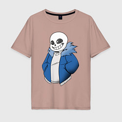 Футболка оверсайз мужская Sans, цвет: пыльно-розовый