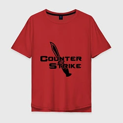 Футболка оверсайз мужская Counter Strike: Knife, цвет: красный
