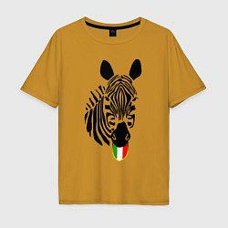 Футболка оверсайз мужская Juventus Zebra, цвет: горчичный