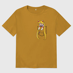 Мужская футболка оверсайз Little Pocket Moon