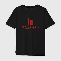 Футболка оверсайз мужская Wallace Corporation, цвет: черный