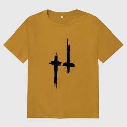 Мужская футболка оверсайз Hunt: Showdown Black Logo