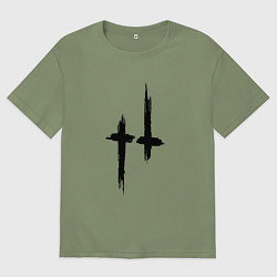 Мужская футболка оверсайз Hunt: Showdown Black Logo