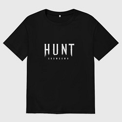 Мужская футболка оверсайз Hunt: Showdown White Logo