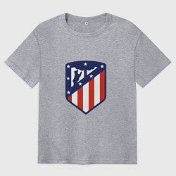 Футболка оверсайз мужская Atletico Madrid, цвет: меланж