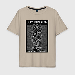 Футболка оверсайз мужская Joy Division: Unknown Pleasures, цвет: миндальный