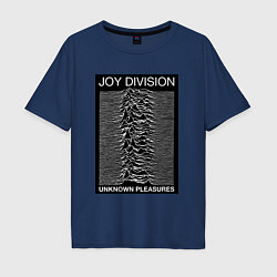 Футболка оверсайз мужская Joy Division: Unknown Pleasures, цвет: тёмно-синий