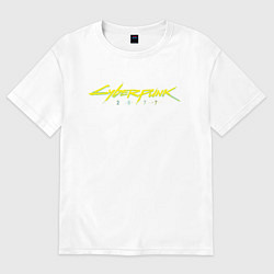 Футболка оверсайз мужская Cyberpunk 2077, цвет: белый