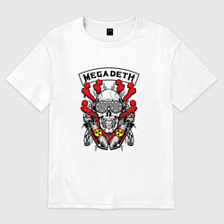 Футболка оверсайз мужская Megadeth Rocker, цвет: белый