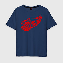 Футболка оверсайз мужская Detroit Red Wings: Pavel Datsyuk, цвет: тёмно-синий