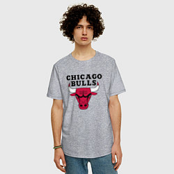 Футболка оверсайз мужская Chicago Bulls, цвет: меланж — фото 2