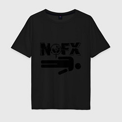 Футболка оверсайз мужская NOFX crushman, цвет: черный