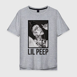 Футболка оверсайз мужская Lil Peep: Black Style, цвет: меланж