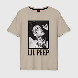 Мужская футболка оверсайз Lil Peep: Black Style