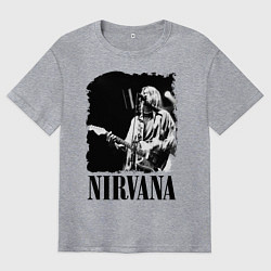 Футболка оверсайз мужская Black Nirvana, цвет: меланж