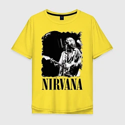 Футболка оверсайз мужская Black Nirvana, цвет: желтый