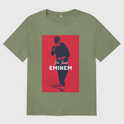 Футболка оверсайз мужская Slim Shady: Eminem, цвет: авокадо