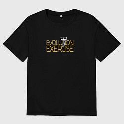 Мужская футболка оверсайз Evolution of Exercise NEW