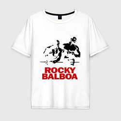 Футболка оверсайз мужская Rocky Balboa, цвет: белый