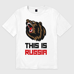 Футболка оверсайз мужская This is Russia, цвет: белый