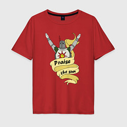 Футболка оверсайз мужская Praise the Sun, цвет: красный