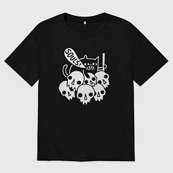 Мужская футболка оверсайз Cat Got Your Soul