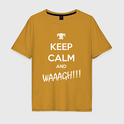 Мужская футболка оверсайз Keep Calm & WAAAGH