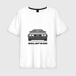 Футболка оверсайз мужская DeLorean, цвет: белый