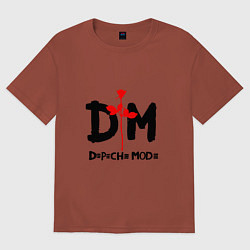 Футболка оверсайз мужская Depeche Mode Rose, цвет: кирпичный