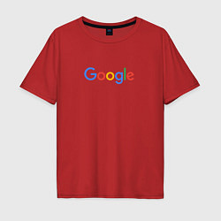 Футболка оверсайз мужская Google, цвет: красный