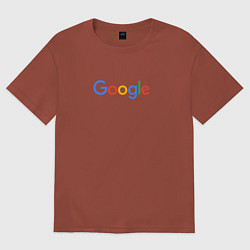 Футболка оверсайз мужская Google, цвет: кирпичный